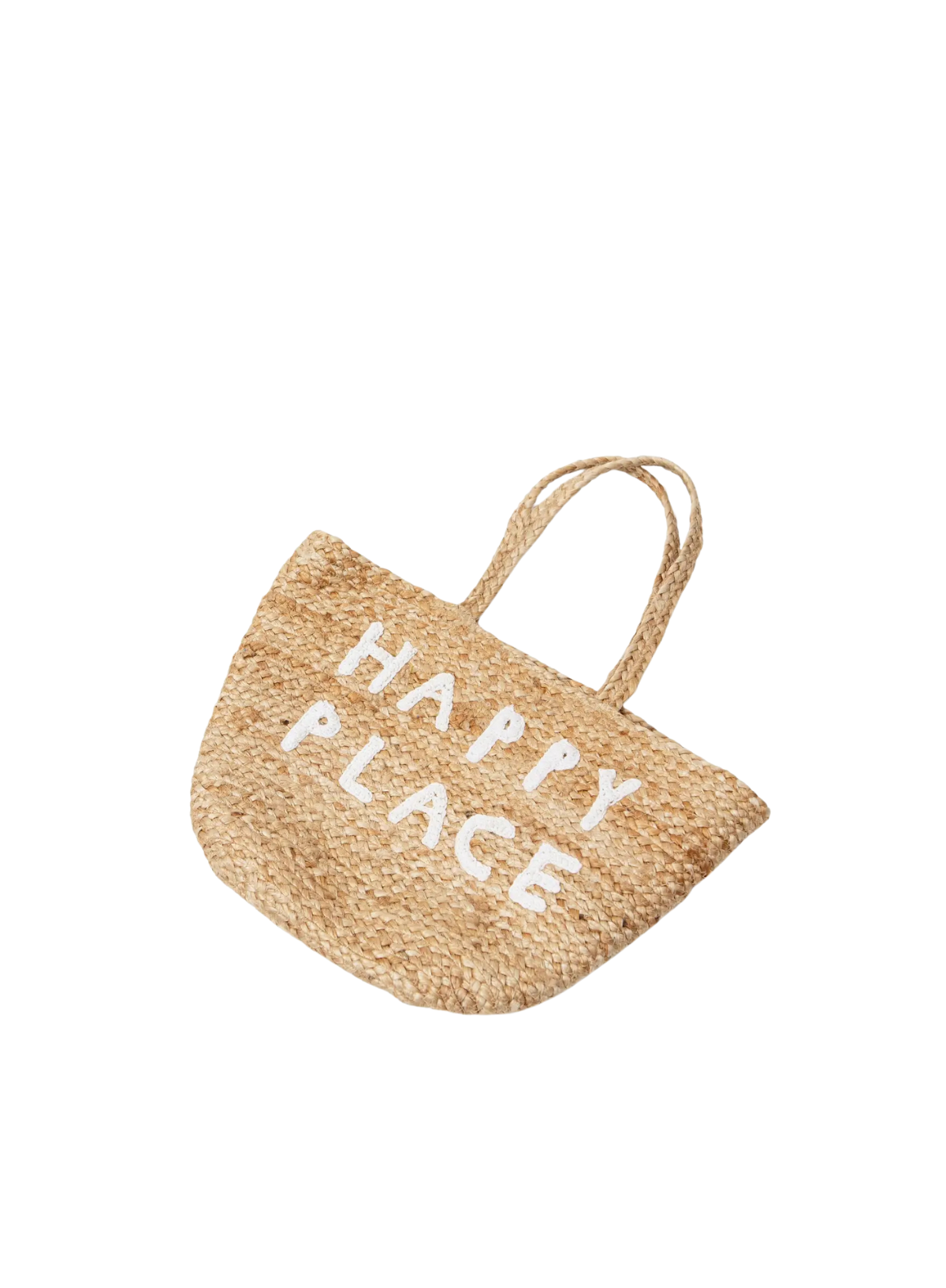 Happy Place Small Jute Tote Bag from Sugarboo & Co