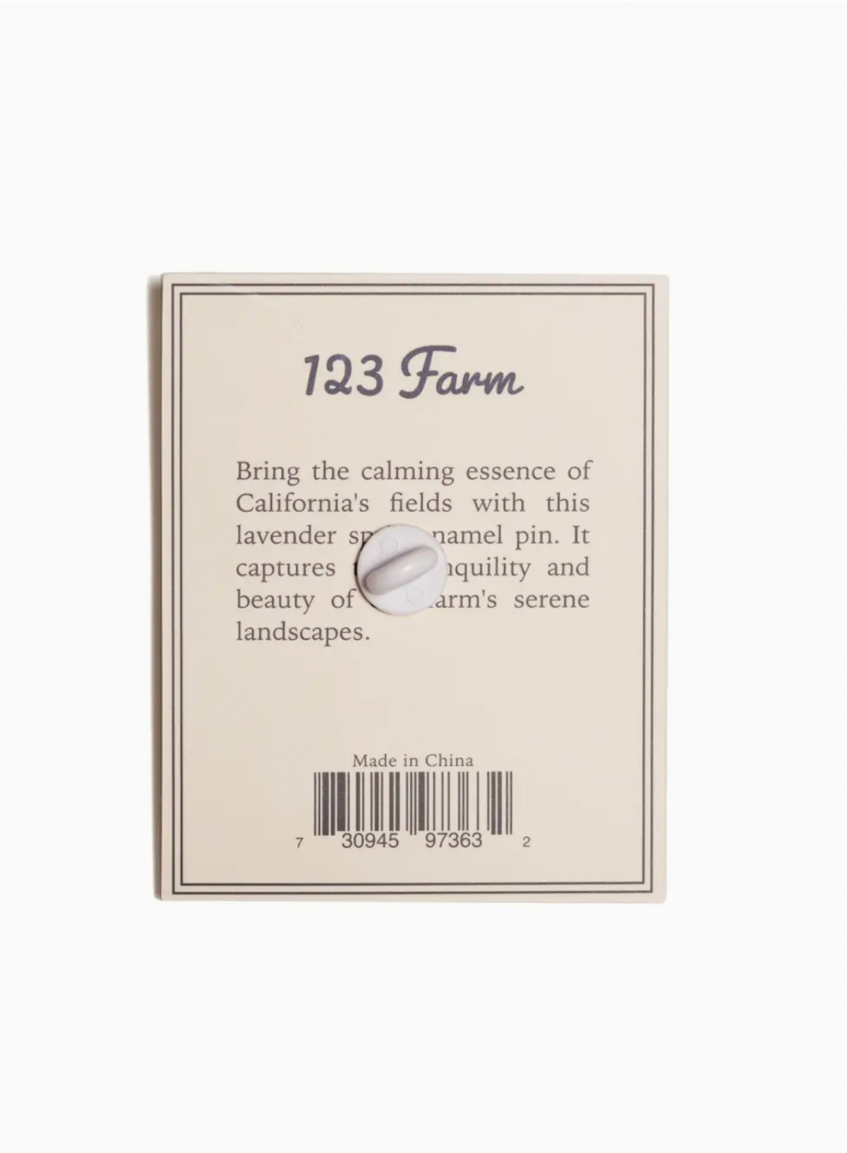 123 Farm Lavender Sprig Enamel Pin 1.75"