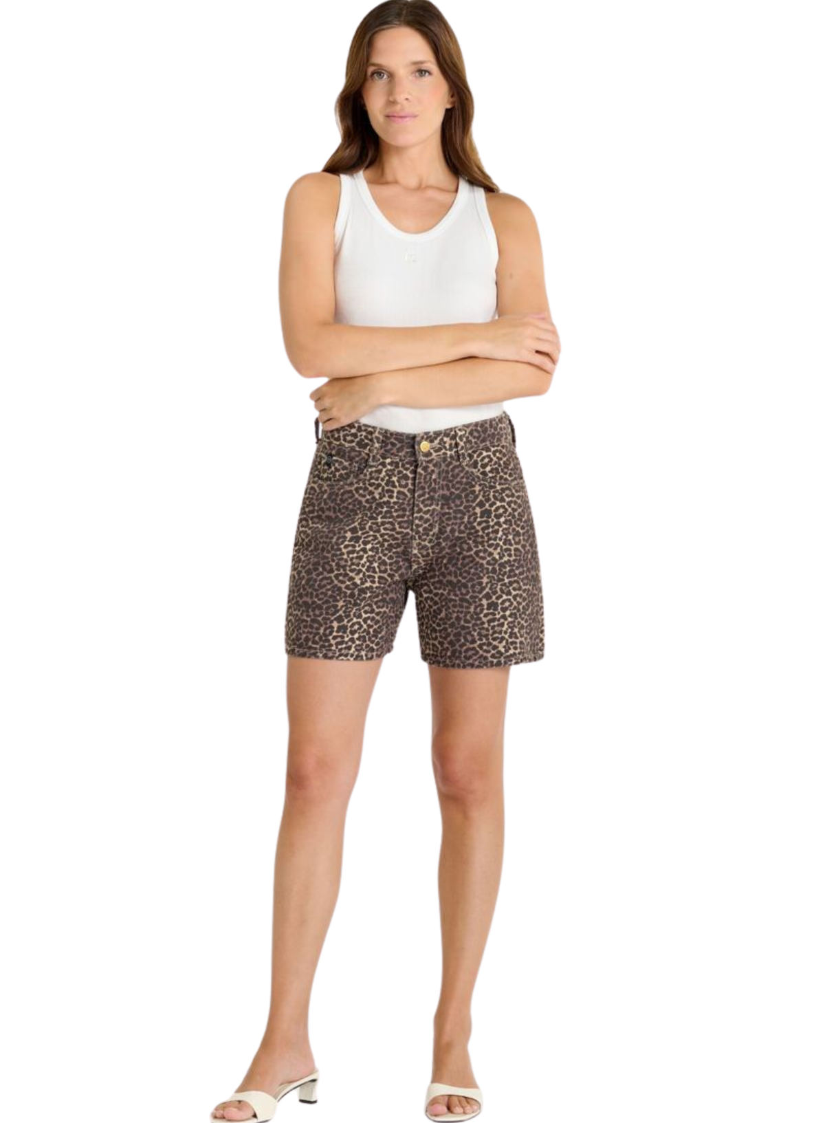 Le Temps des Cerises Short In Leopard Print