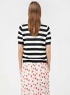 Knitted T-Shirt in Black & White Stripes from Compañia Fantastica