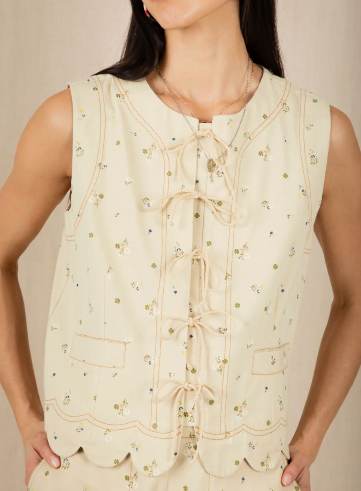 Bonté Benny Top in Stone Multi