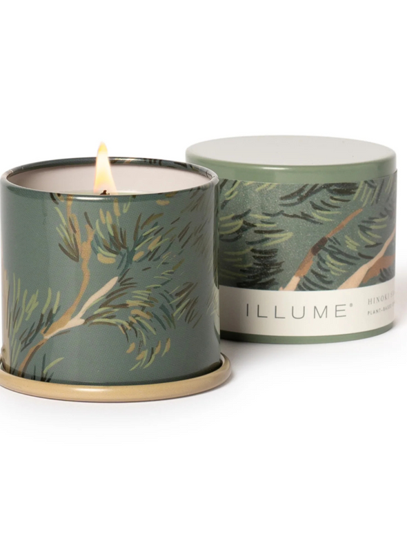 Hinoki Sage Demi Vanity Tin Candle 20 Hours from Illume