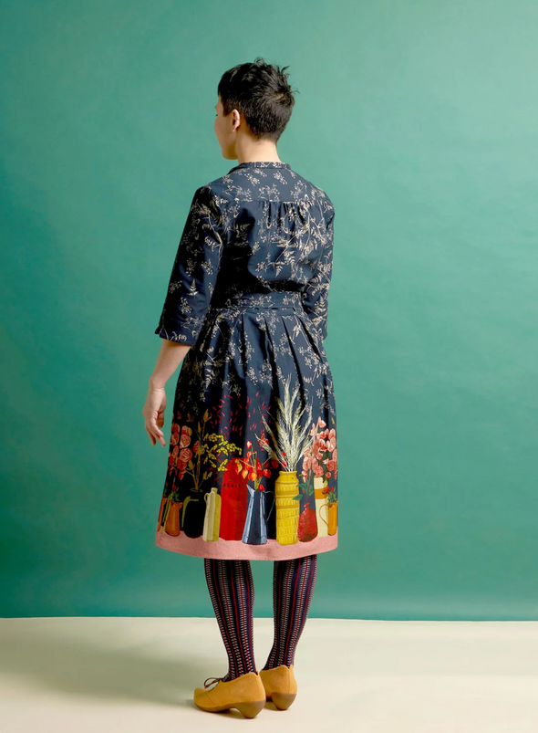 Cynthia Dress in Navy Constance Spry from Palava