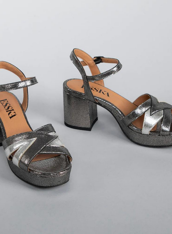 Cleo Heels in Vegan Anthracite from Esska