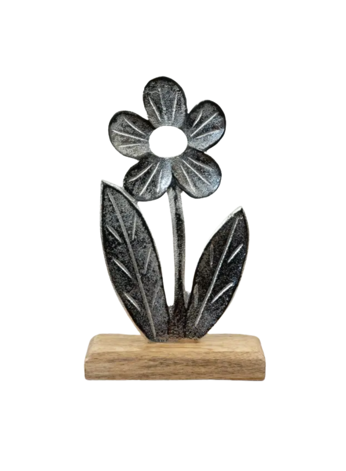 Gainsborough Giftware Aluminium & Wood Flower Ornament 22cm