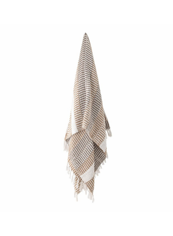 Isnel Nature Recycled Cotton Throw from Bloomingville