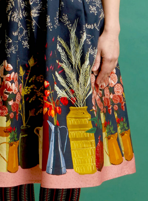 Cynthia Dress in Navy Constance Spry from Palava