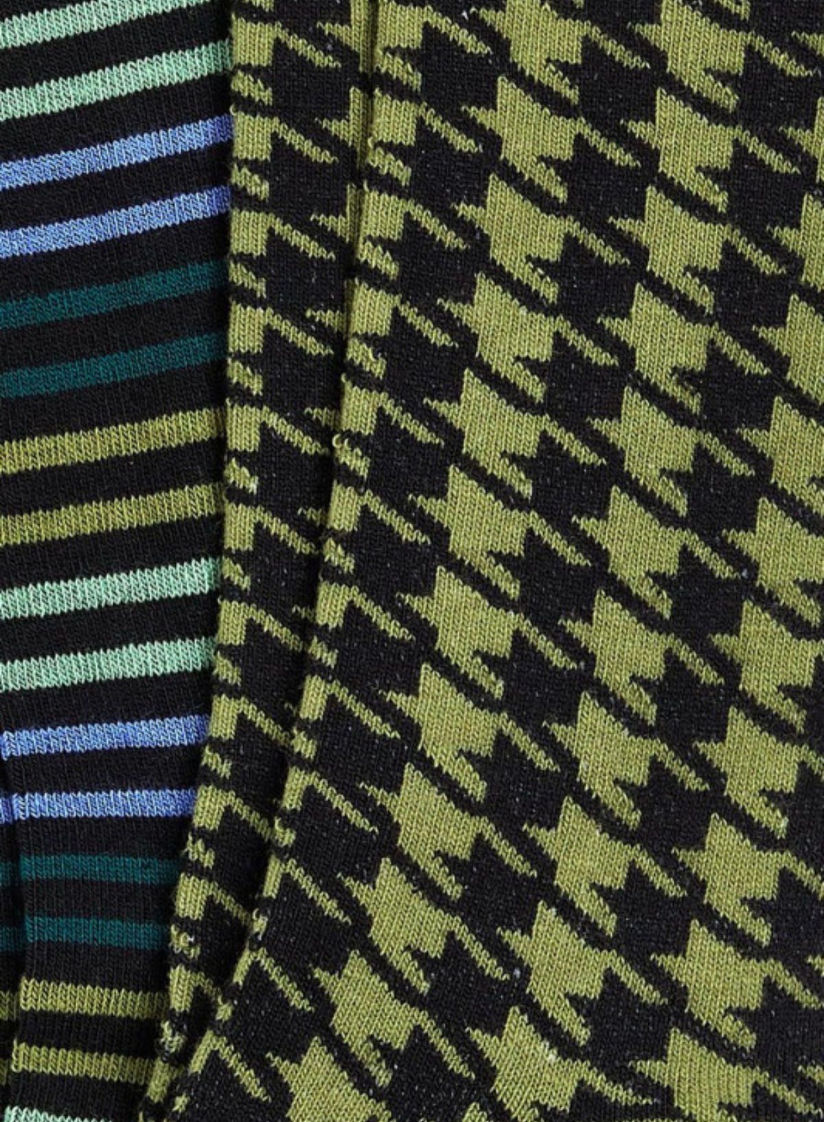 Socks 2-Pack Pied-de-Poule in Posey Green from King Louie