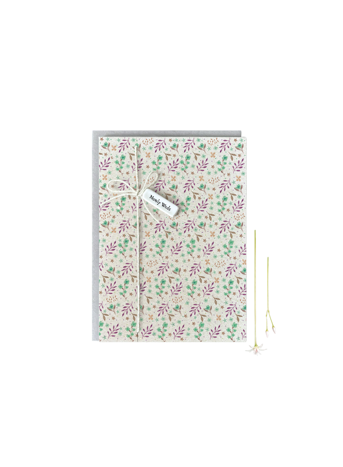 East of India Porcelain tag card Newly weds