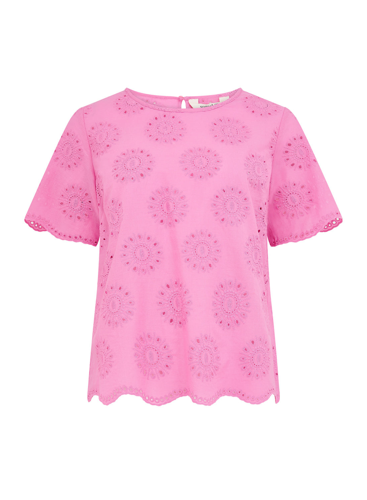 Sugarhill Bonita Broderie Anglaise Top in Pink