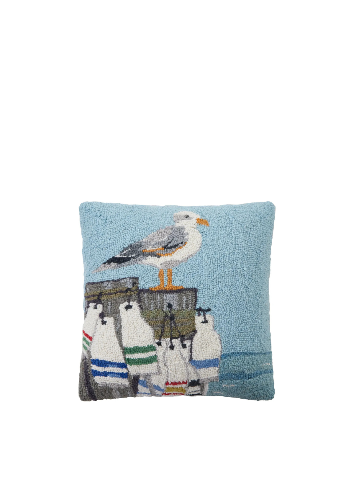 Seagull on Pier W/Buoys Hook Cushion from Peking Handicraft