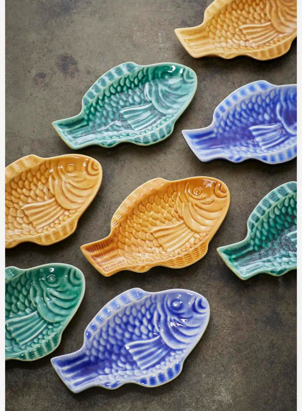 Dark Green Fish Platter from Madam Stoltz