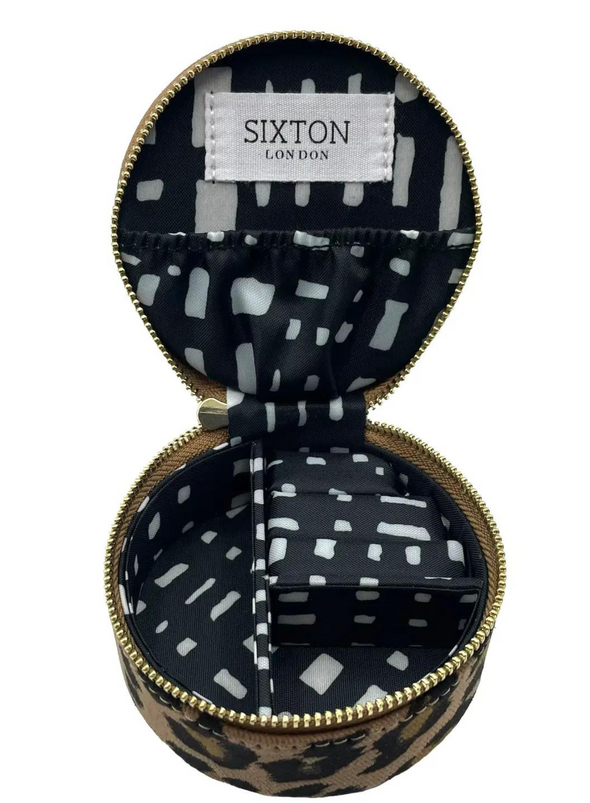 Jewellery Travel Pot in Leopard - Tiger Head Brooch from Sixton