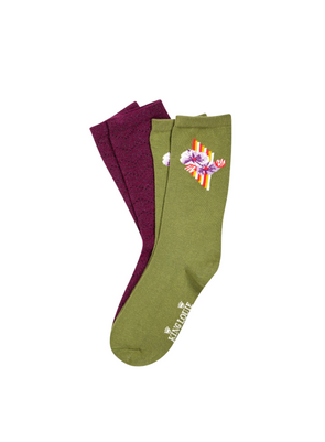 Socks 2-Pack Rebelle in Posey Green from King Louie