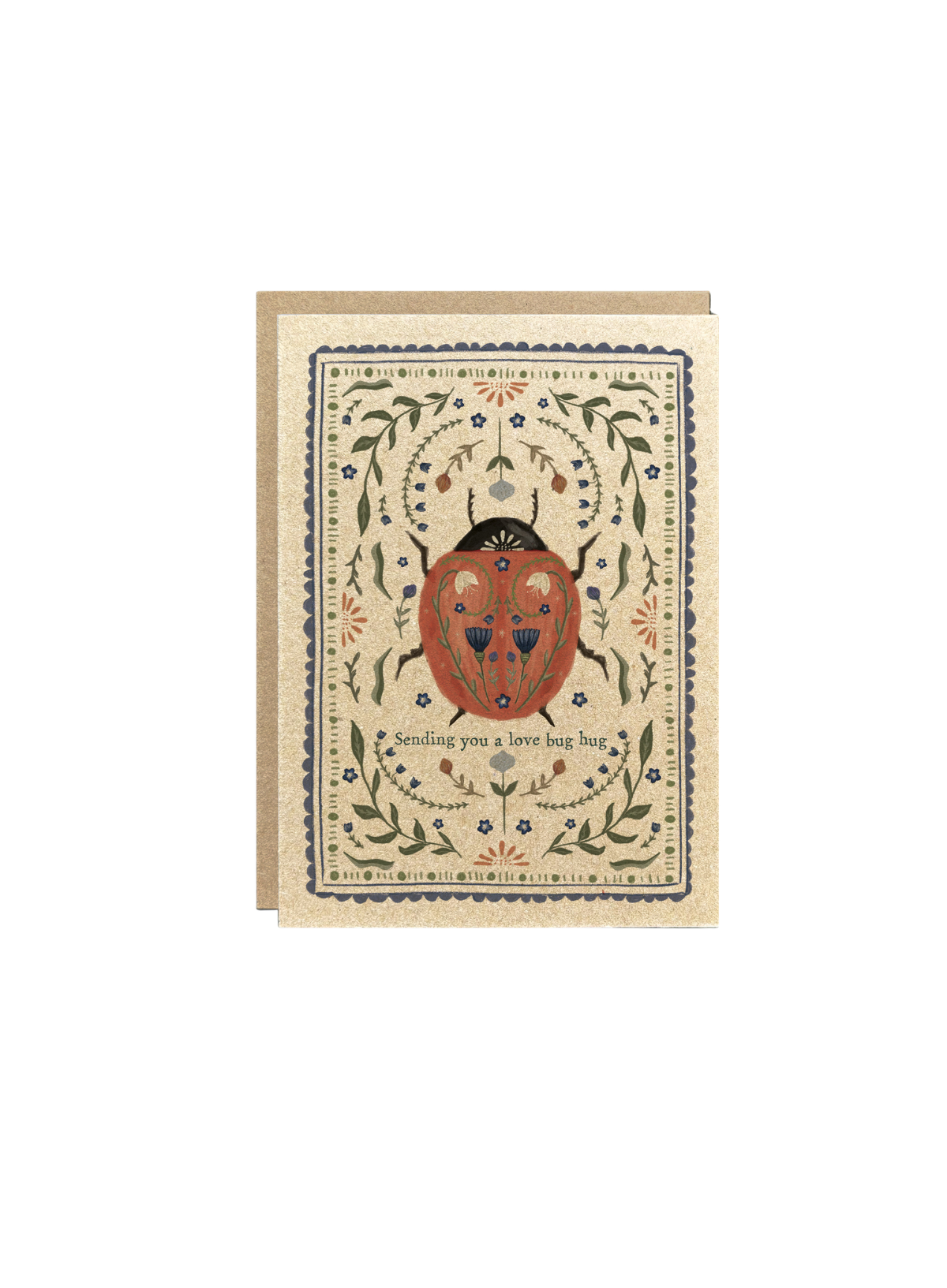 East of India Insect card Sending a love bug hug