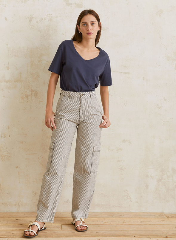Stromboli Cargo Trousers in Stripes from Yerse