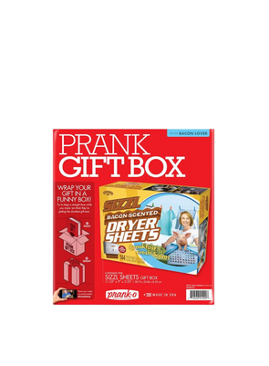 Prank Gift Box Sizzl Bacon Dryer Sheets from Prank-O