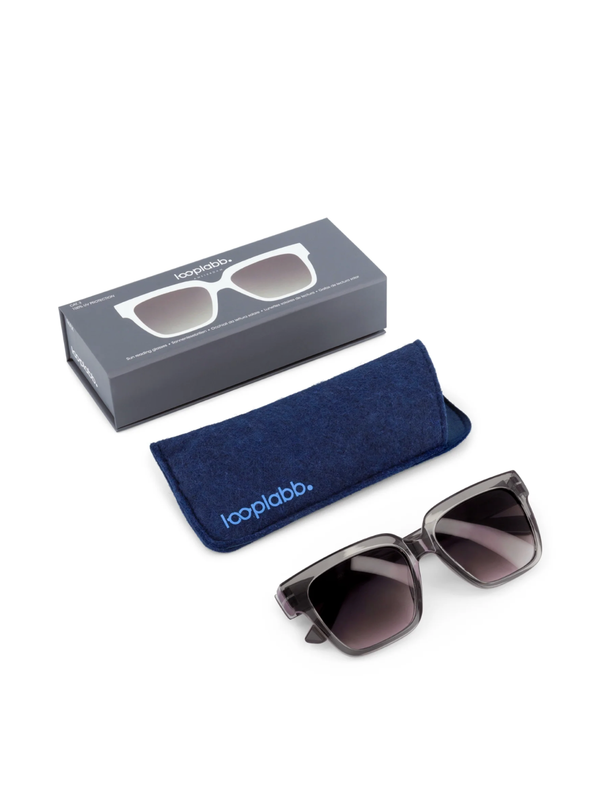 Loooplabb Max Reading Sunglasses in Crystal Black