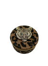 Jewellery Travel Pot in Leopard - Tiger Head Brooch from Sixton