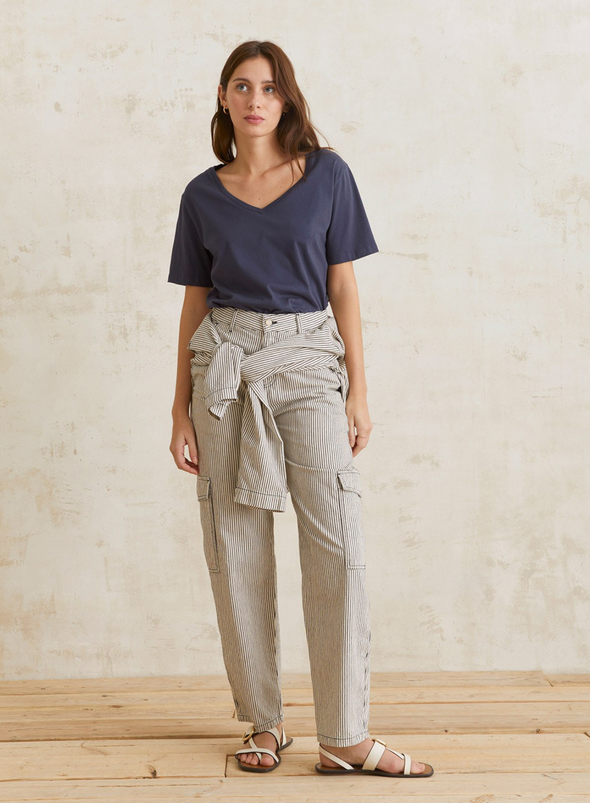 Stromboli Cargo Trousers in Stripes from Yerse
