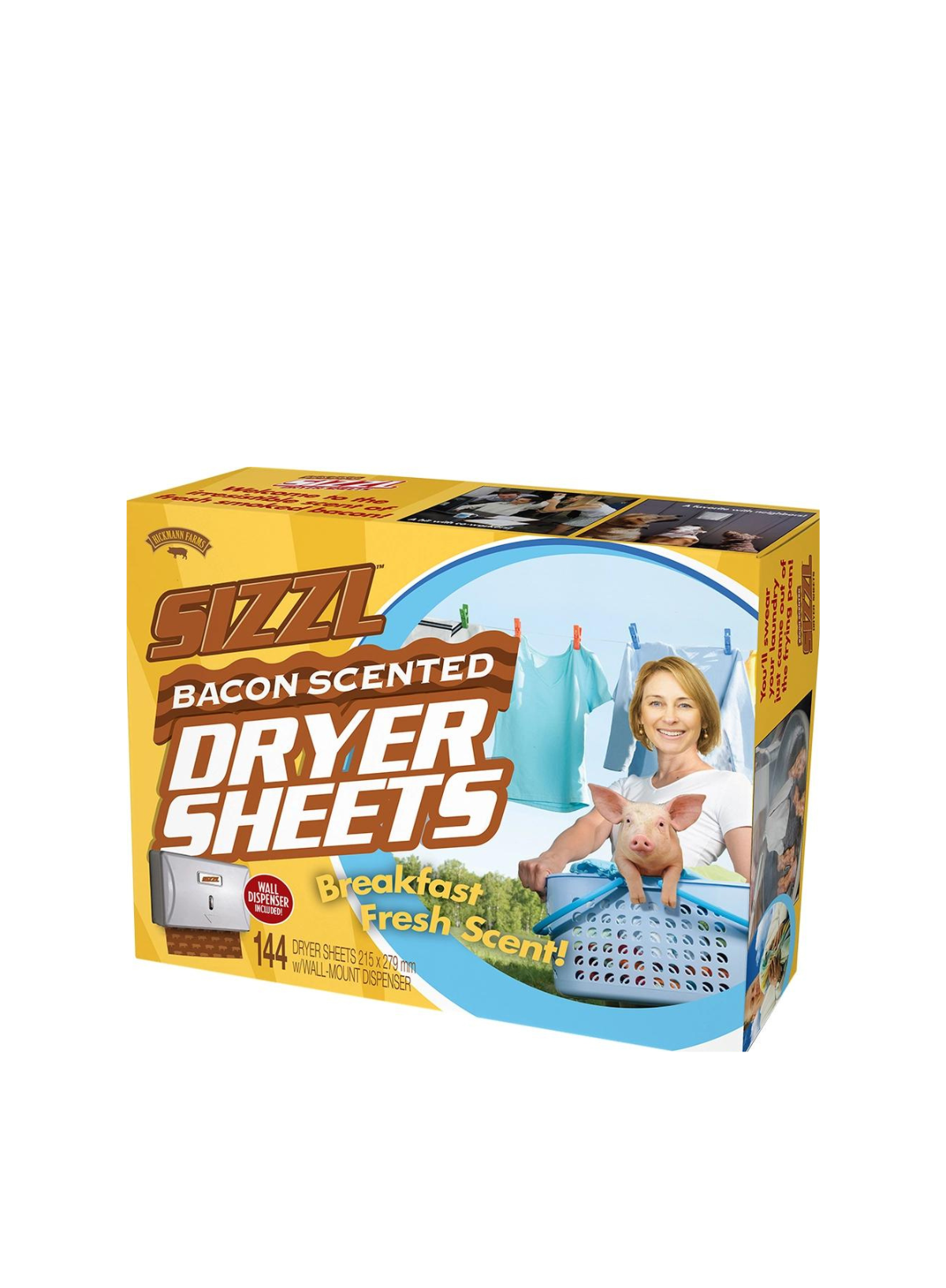 Prank Gift Box Sizzl Bacon Dryer Sheets from Prank-O