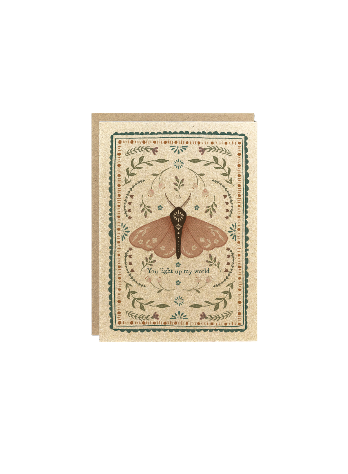 East of India Insect card You light up my world