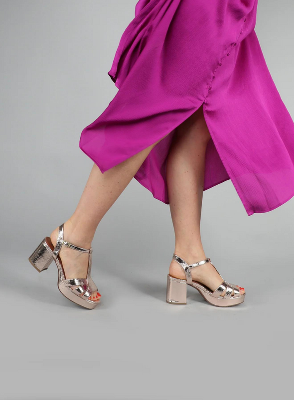 Charlie Heels in Champagne Metallic from Esska