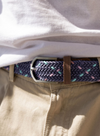 Belt Synthetic Woven in Pink + Navy from Faguo