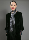 Stevie Lame Scarf in Silver Leopard from Nooki