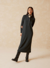 Button Front Collared Jumper Dress in Grey from Indi & Cold