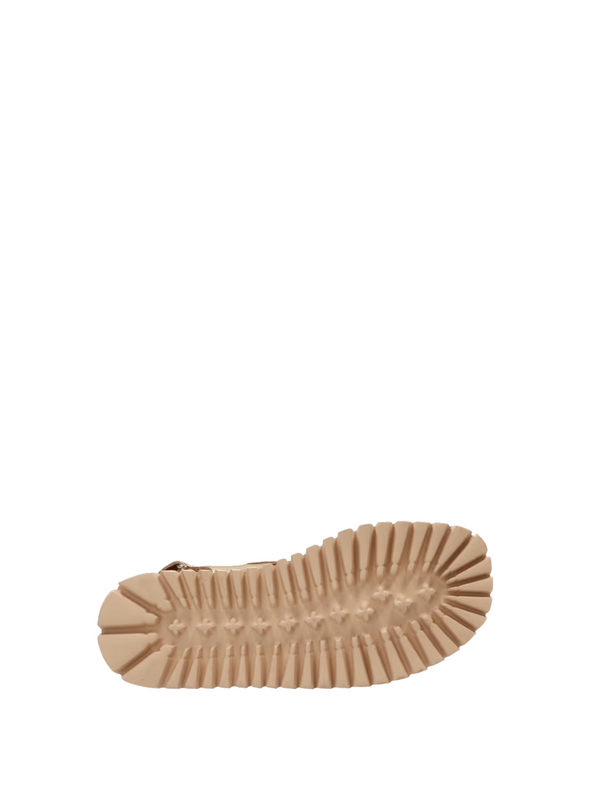 Logan Leather Sandals in Gold from Maruti