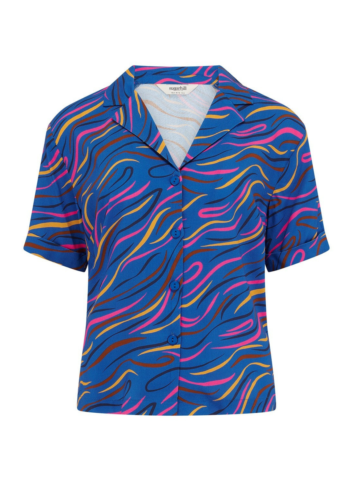 Sugarhill Odele Shirt Bright Navy, Jazz Waves