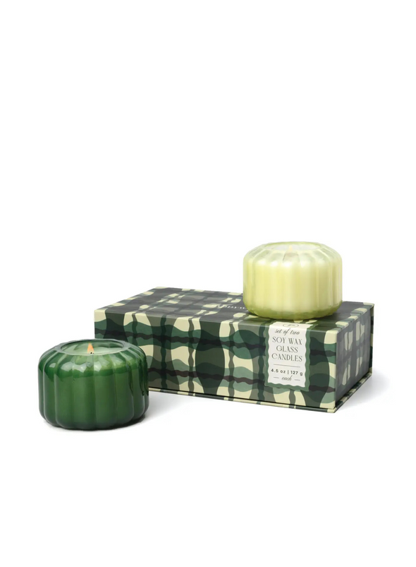 Ripple Green Candle Gift Set Secret Garden Wild Fig & Cedar from Paddywax