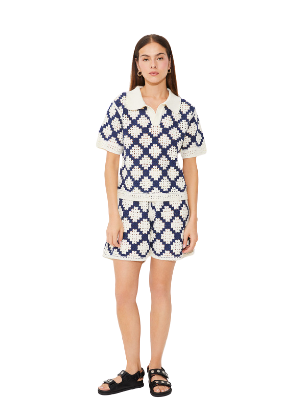 Perisol Knit Top in Bleu Nuit from Suncoo