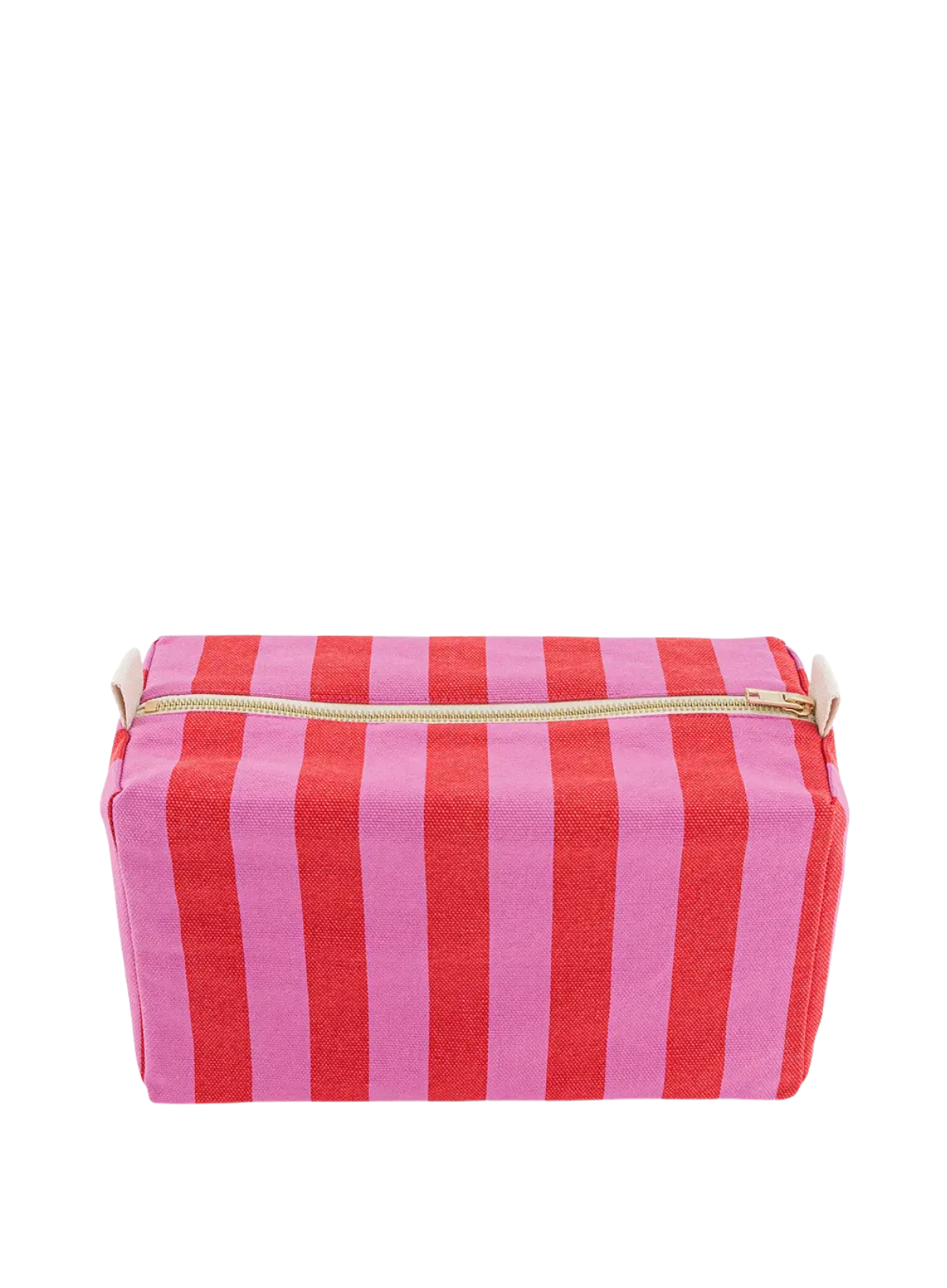 Rose in April Vic Toiletry Bag Orchid Tomato Stripes