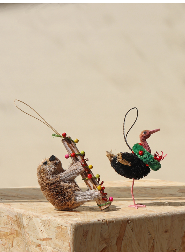 Bristle Ostrich Christmas Decoration from Studio THIE