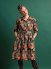 Cynthia Dress in Navy Pinecones from Palava