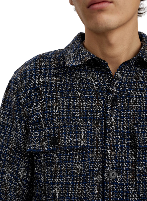 Oscar Boucle Overshirt in Sky Captain from Anerkjendt