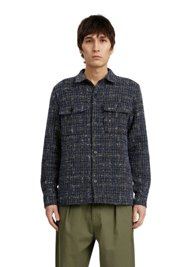 Oscar Boucle Overshirt in Sky Captain from Anerkjendt