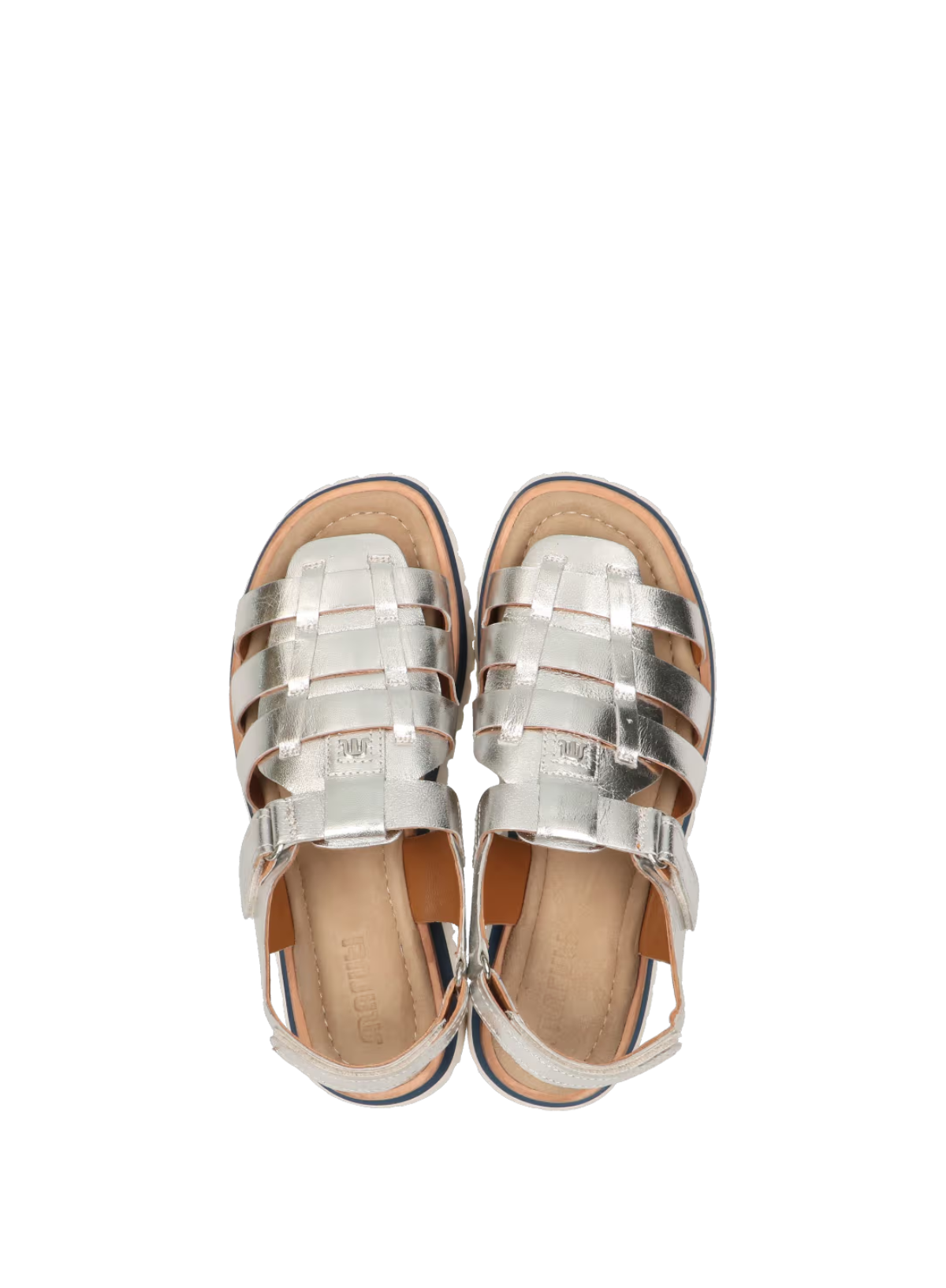 Logan Leather Sandals in Silver from Maruti