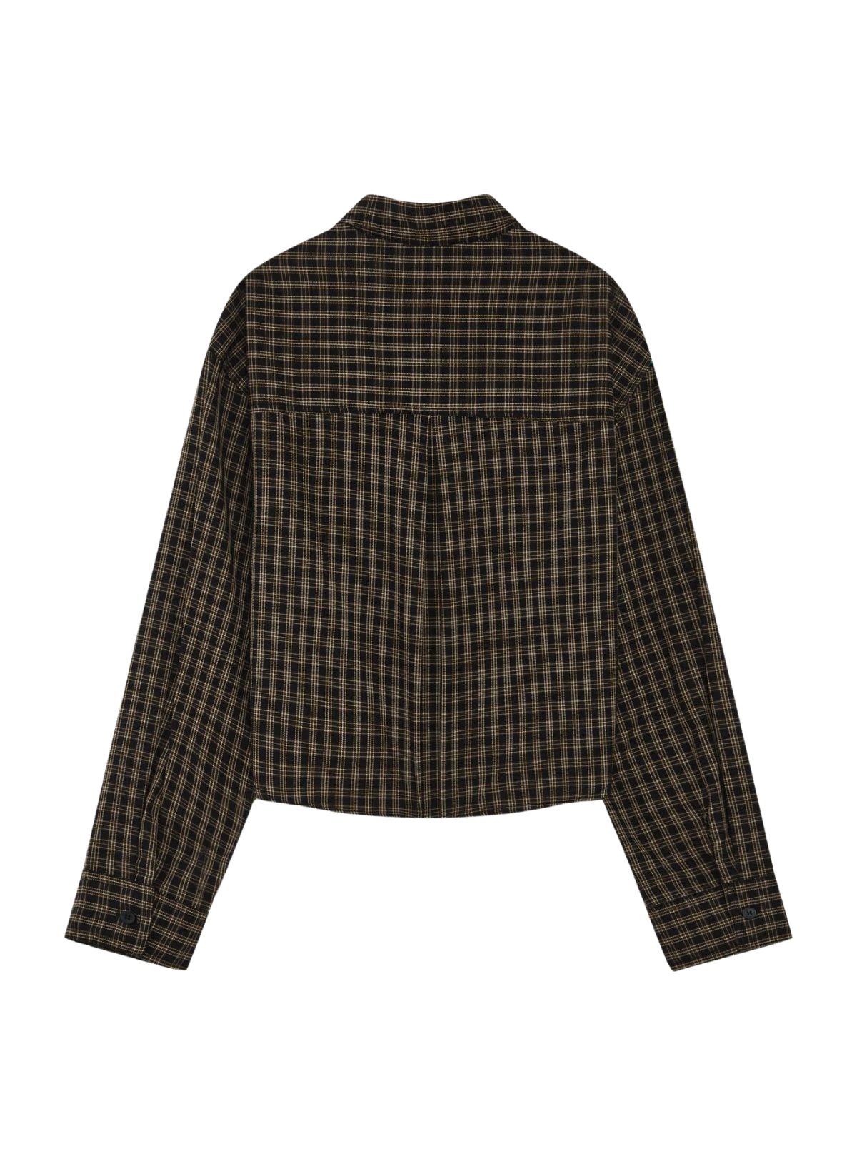 Grace & Mila Azelle Boxy Cropped Shirt in Black
