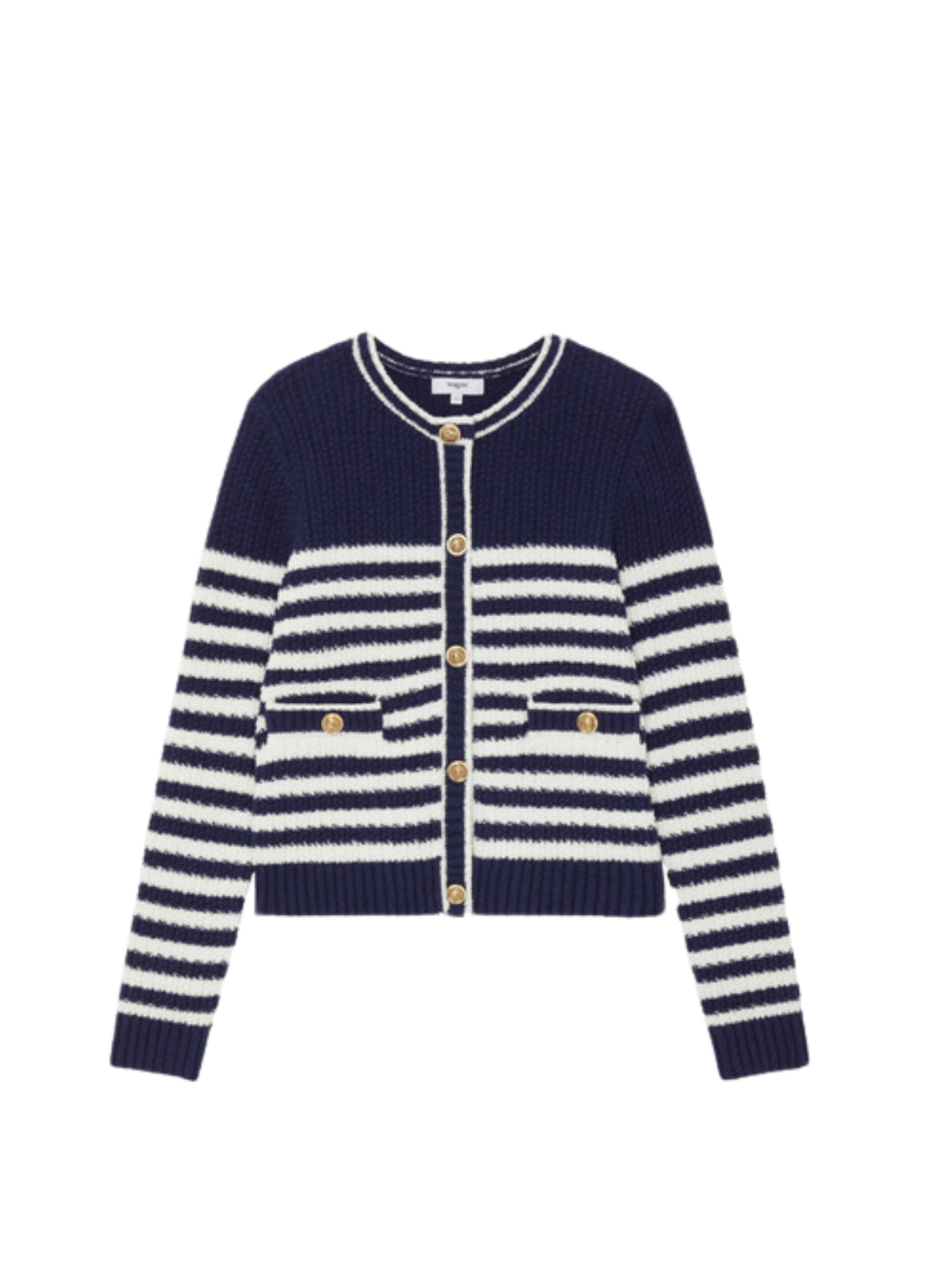 Gabarel Knit Cardigan in Bleu Nuit from Suncoo