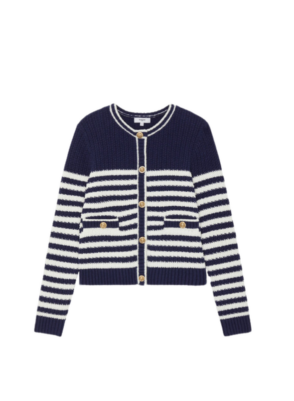 Gabarel Knit Cardigan in Bleu Nuit from Suncoo