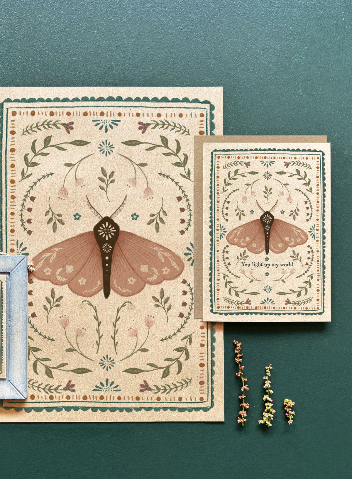 East of India Insect card You light up my world