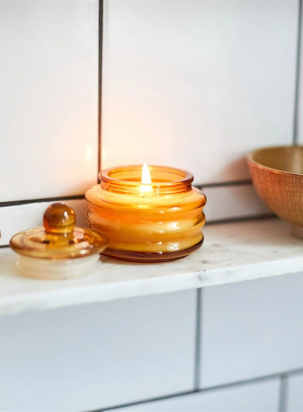 Beam 3oz Yellow Small Glass Vessel And Lid - Meyer Lemon from Paddywax