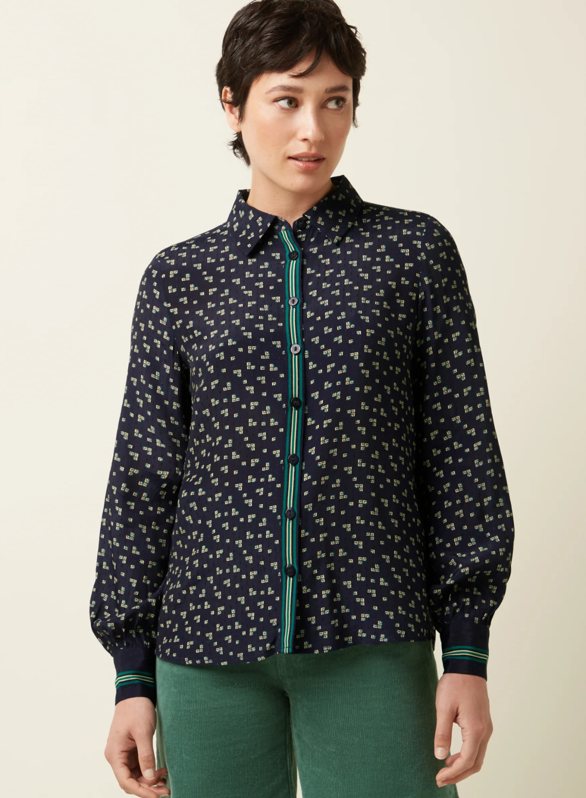 Winona Blouse Calme in Evening Blue from King Louie