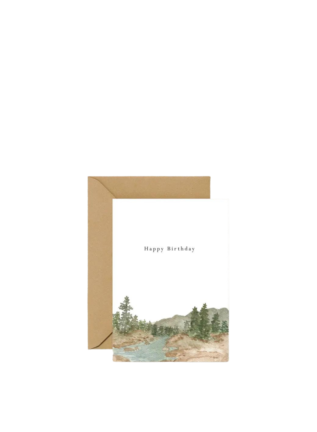 River and Pines Watercolour Card from HeatherLucyJ Design