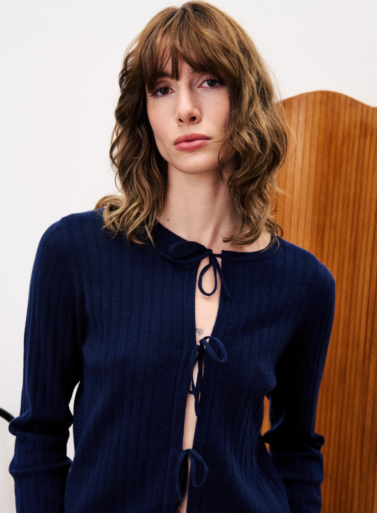 Veronique Cardigan in Blue Marine from FRNCH