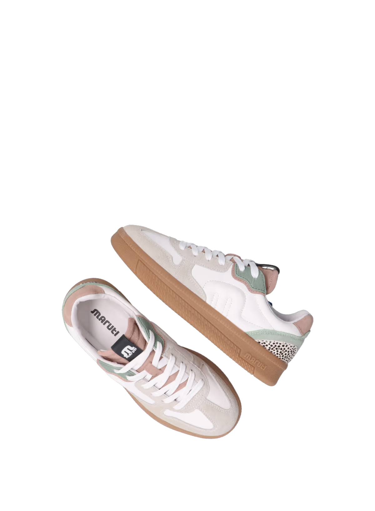 Yale Suede Trainers in Green/Pixel/Papaya from Maruti