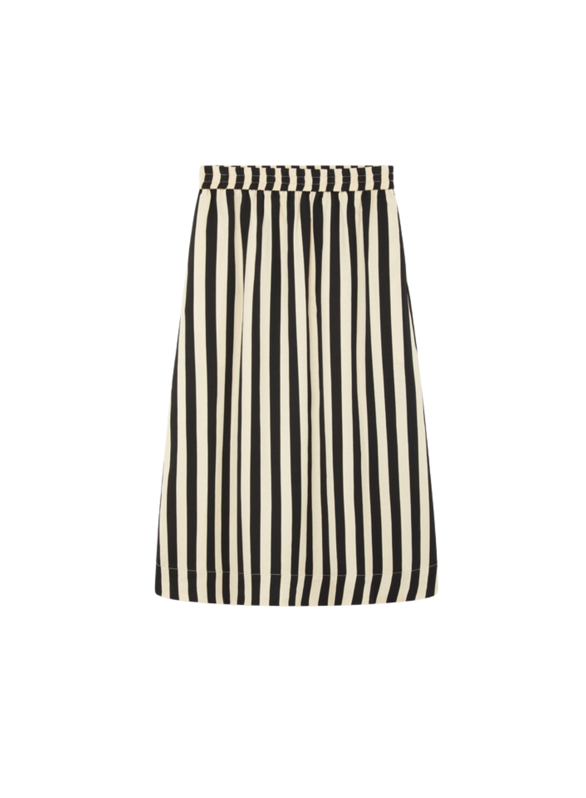 Fidji Midi Skirt in Noir Stripe from Suncoo